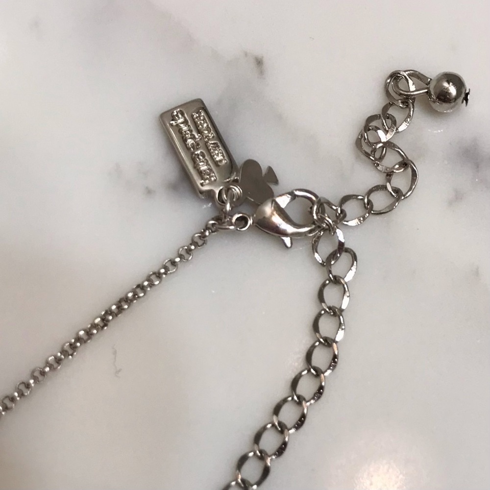 🆕🔥♠️KATE SPADE GORGEOUS FULL CIRCLE STERLING SILVER&CLEAR STUDS NECKLACE👀PICS - Picture 16 of 17